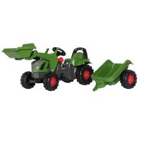Trattore a pedale Fendt 516 Vario con caricatore frontale e rimorchio